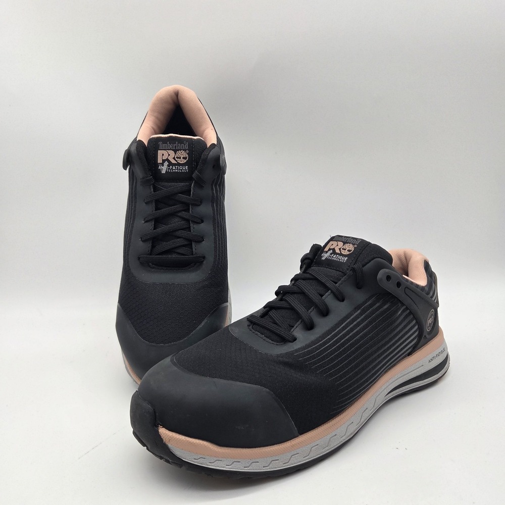 Timberland PRO Composite Safety Shoe Women's Size 9.5 Drivetrain Black/Pink EUC